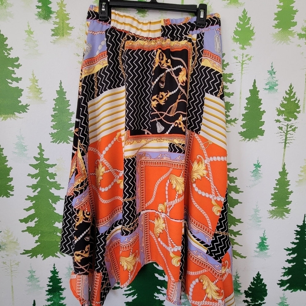 Marc New York Asymmetrical Print Skirt.